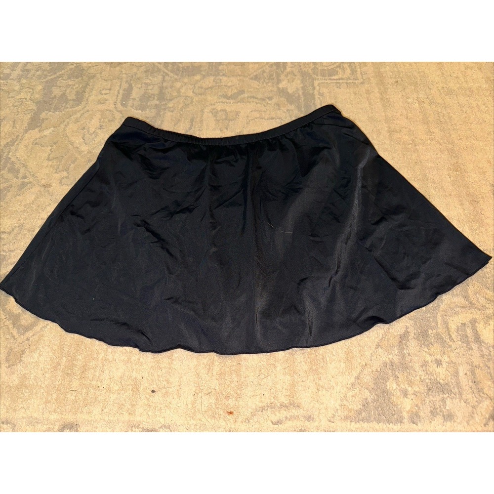 Trimshaper Womens Sz 16 Black Basic  Swim Skirt Briefs Bottoms‎